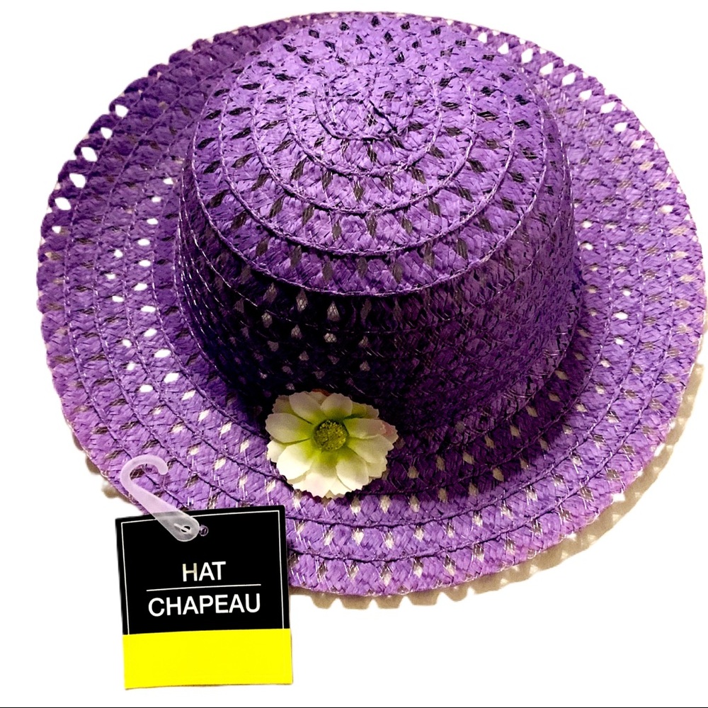 FLOPPY PURPLE SUN HAT FOR GIRL’S NWT